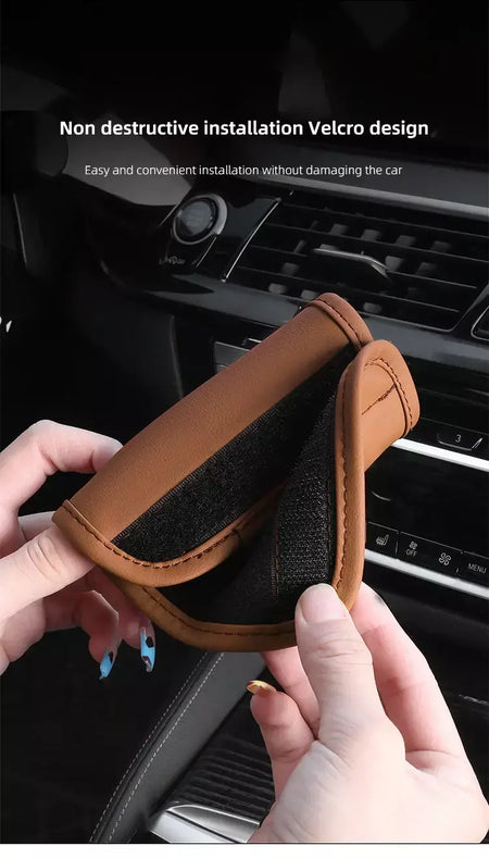 2 pçs carro anti deslizamento puxar luva interior do carro alça de couro protetor capa para byd tang s7 g3 m6 f3 atto 3 e6 qing yuan canção f3r
