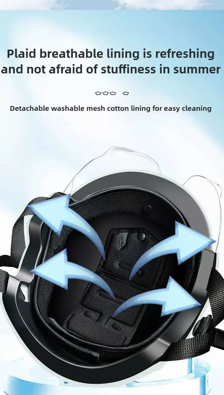Capacete de segurança de bicicleta 3C certificado masculino e feminino adulto crianças dos desenhos animados bicicleta elétrica motocicleta meio capacete com óculos