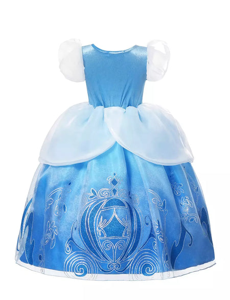 Crianças cosplay traje menina verão pageant lantejoulas fantasia crianças cinderela carnaval roupas princesa vestido de aniversário 3-10 ano