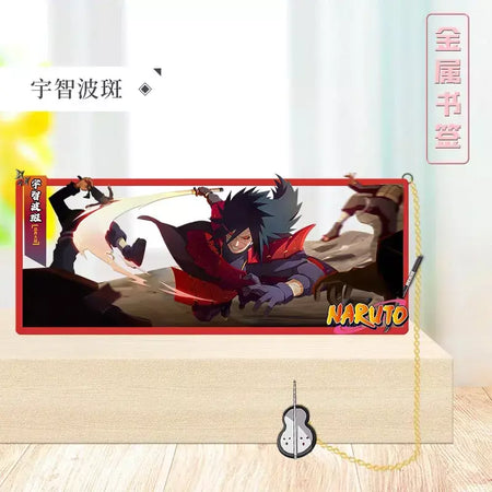 Naruto anime japonês periféricos metal artesanato marcador ornamentos de mesa colecionáveis presente de aniversário criativo para namorado menino brinquedo