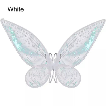 Trajes de halloween para meninas asas de fada borboleta para cosplay trajes brilho fada princesa asas festa favor acessórios