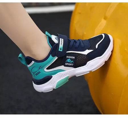 Única rede crianças sapatos meninos tênis verão respirável superfície antiderrapante meninas tênis casuais esportes correndo sapatos ao ar livre