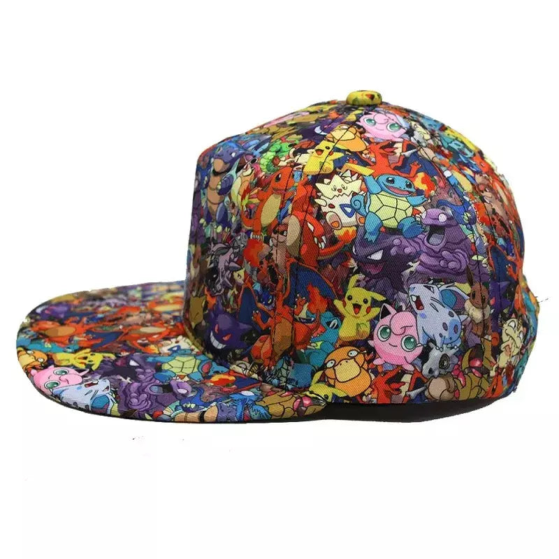 Anime figura pokemon boné de beisebol pikachu chapéu ajustável pokemon cosplay hip hop dos desenhos animados chapéus adultos menino menina crianças presentes aniversário