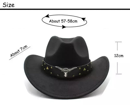 Mulheres e Homens Lã Ocidental Chapéu de Cowboy, Cavalheiro Senhora Jazz Cloche Sombrero Bonés, Tamanho Grande, Inverno, Outono, Novo, 2