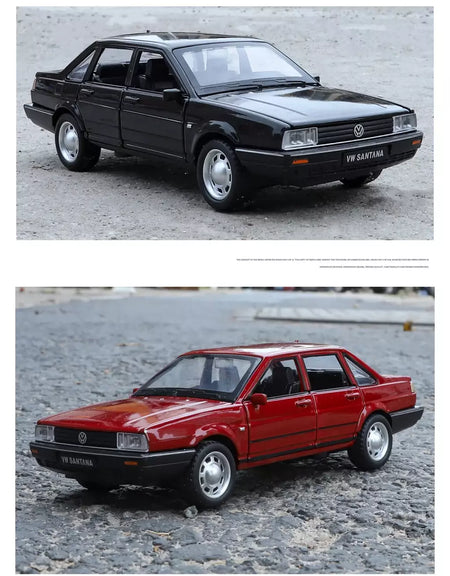 1:32 volkswagen santana liga de metal modelo fundido carro som & luz puxar para trás alta simulação carro de brinquedo das crianças presentes aniversário
