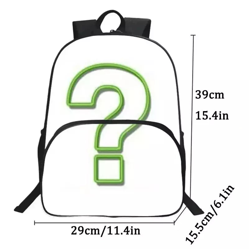 Mochila escolar com estampas de morcego dos desenhos animados para meninos e meninas, mochila de grande capacidade para o grau 1-4