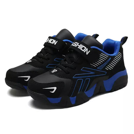 Quatro estações de couro crianças sapatos antiderrapantes ao ar livre tênis caminhada casual meninos esporte tênis tamanho 28-39