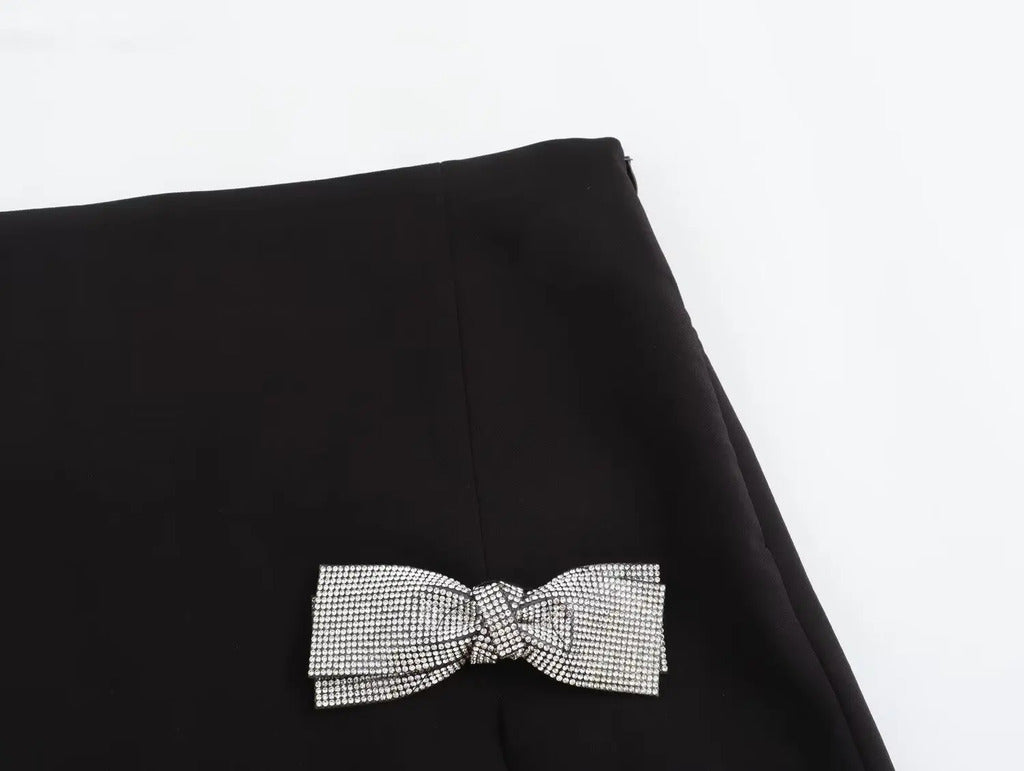 TRAF-Mini Saia de Cintura Alta Feminina, Saia Arco Elegante, Streetwear Luxo, Saias Designer, Primavera, Verão, Nova