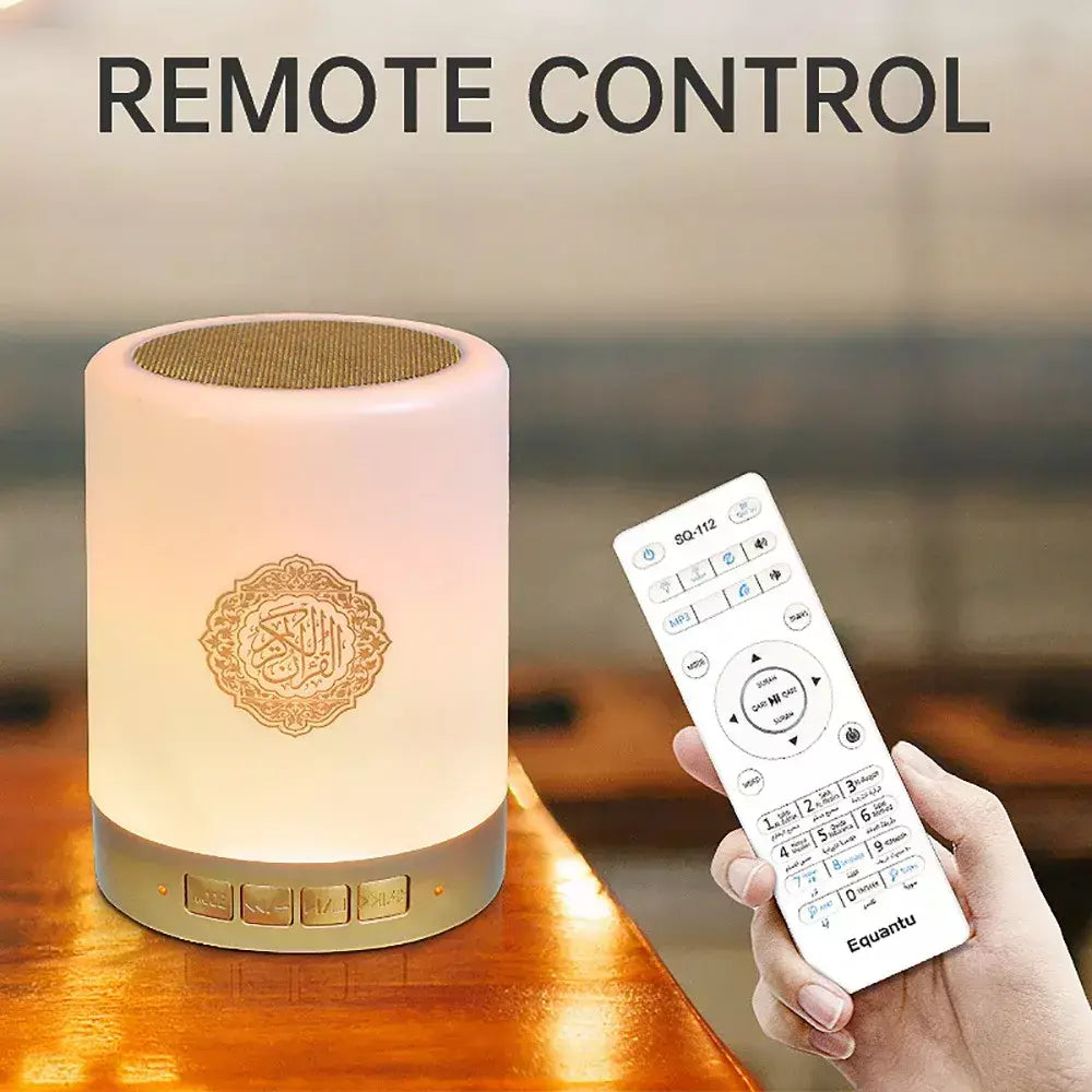 Azan muçulmano luz noturna alcorão portátil sem fio caixa de som bluetooth alto-falante caixa de som música blutooth lâmpada sagrada mini defletor
