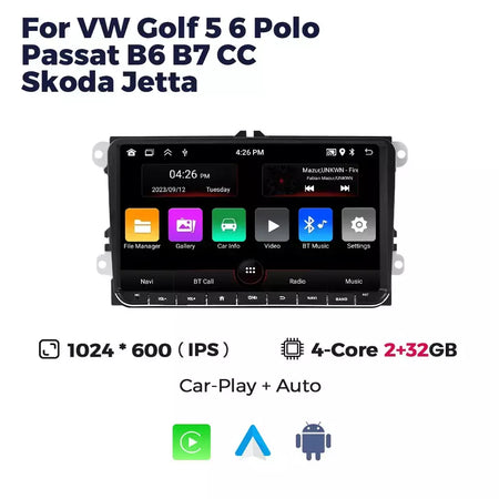 Mekede android autoradio para volkswagen passat b6 b7 golf 5 6 polo jetta skoda rádio do carro multimídia playergps wifi rds carplay