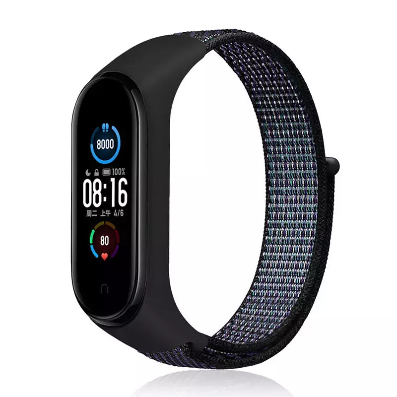 Correia de nylon para Xiaomi Mi Band, pulseira esportiva confortável, pulseira para Mi Band 7, 6, 5, 4, 3