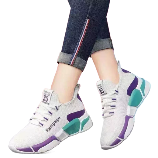 Sapatos esportivos respiráveis vulcanizados para mulheres, tênis casual de malha de jogging, sapatilhas femininas ao ar livre, 36-40 tênis