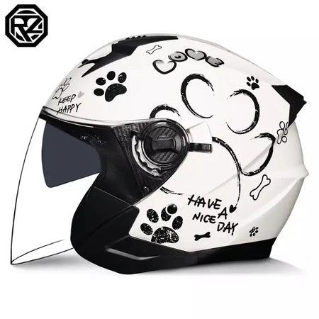 2025 mais recente capacete da motocicleta de alta qualidade metade cobrindo lente dupla cascos para motos masculino feminino casal capacetes de moto