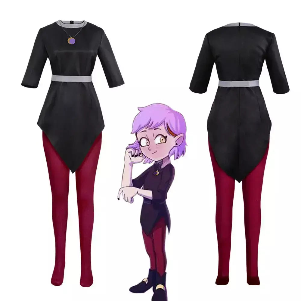 Anime a coruja cosplay casa edalyn clawthorne amity blight luz noceda lilith vestido terno uniformes traje de halloween fantasia terno