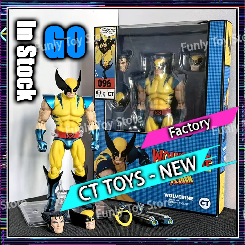 Em estoque ct brinquedos wolverine mafex 138 figura marrom 096 azul quadrinhos ver amarelo x-men anime figura de ação estatueta presentes personalizados brinquedos