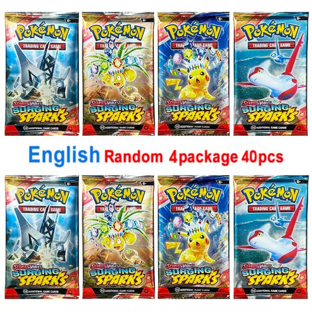 Novo 36/40 pçs caixa pokemon cartão escarlate & violeta evoluções prismáticas inglês impulsionador batalha carte negociação cartões de coleção presentes