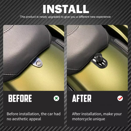Universal motocicleta traseiro fender assento parafuso porca guia kit de montagem botão capa para harley dyna sportster xl touring flhr softail