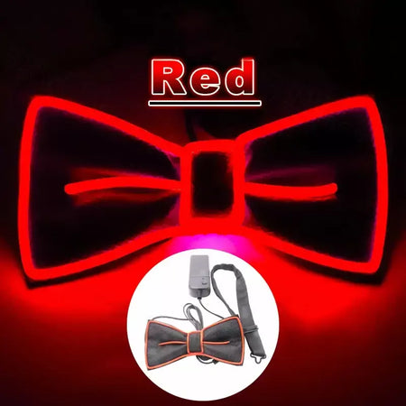 Suspensórios de led iluminados masculinos, gravata borboleta unissex, calças elásticas ajustáveis, suspensório iluminado com led para festival de música, festa de fantasia