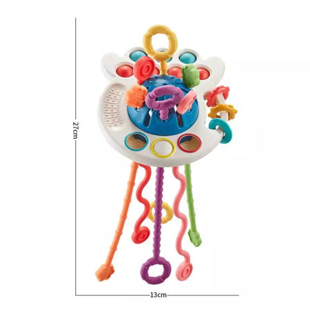 Baby Montessori Desenvolvimento Sensorial Brinquedos Educativos, Puxar Cordas, Dedo Grasp Training, Early Learning Toy, Dentição BPA Free, 1-3 Anos
