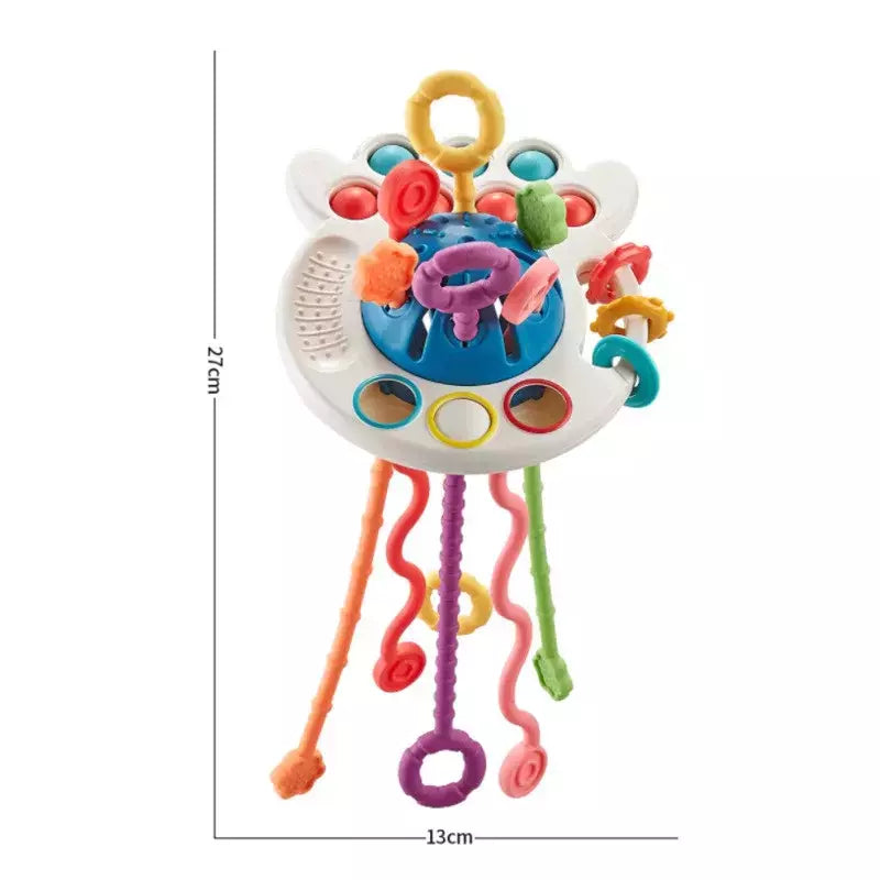 Baby Montessori Desenvolvimento Sensorial Brinquedos Educativos, Puxar Cordas, Dedo Grasp Training, Early Learning Toy, Dentição BPA Free, 1-3 Anos