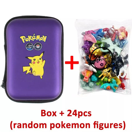 Pokémon Pikachu Mini Action Figure Model Toy para Crianças, Bonecas Coletivas Anime, Presentes de Aniversário, Não Repetindo, 24 Unidades, Conjunto, 2-3cm