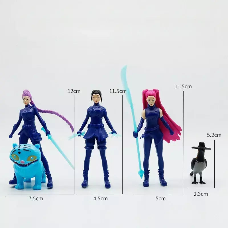 2025 anime kpop caçadores de demônios figura rumi mira zoey derpys tigre estatueta brinquedo bonito decoração mesa estátuas ornamento presentes do miúdo