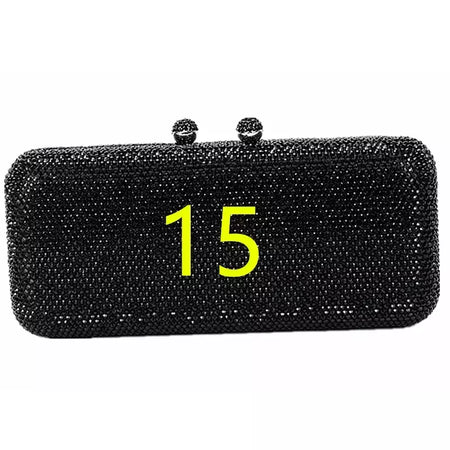 Rhinestone Clutch Bag para Mulheres, Evening Bag, Dinner Bag, Diamante, Pedra, Cristal, Festa de Casamento, Presente de Natal, Luxo mais recente