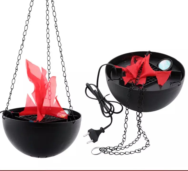 Halloween decorativo chama braseiro falso fogo queima prop simulação led pote de fogo eletrônico sala secreta decoração da casa fantasma