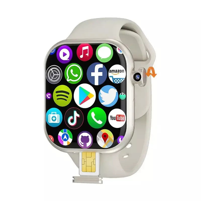 Vp29 smartwatch 5g android 256gb de armazenamento 4g/5g lte cartão sim gps wifi 2.29 polegadas 490*580 amoled relógio inteligente com câmera rotativa de 8mp