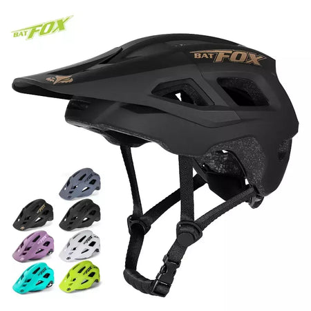 Batfox capacete de bicicleta mtb ajustável, leve, respirável, forro confortável, esportes ao ar livre, chapéu seguro para homens e mulheres, capacete de ciclismo
