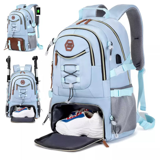 Mochila de caminhada impermeável para homens e mulheres, acampamento ao ar livre, bolsa de viagem, 17 "laptop, 40L