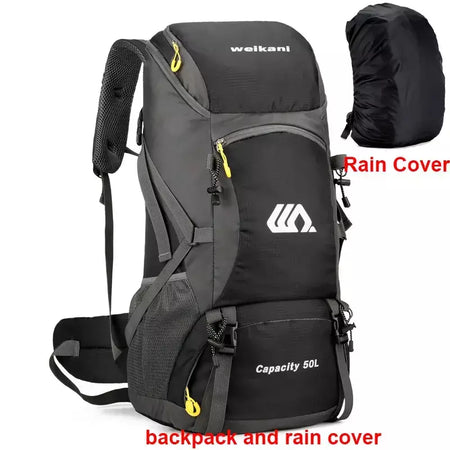 50l mochila de viagem acampamento dos homens grande caminhadas saco turista à prova dwaterproof água esportes ao ar livre escalada montanhismo saco bagagem