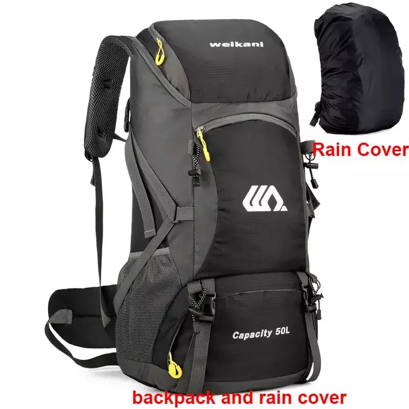 50l mochila de viagem acampamento dos homens grande caminhadas saco turista à prova dwaterproof água esportes ao ar livre escalada montanhismo saco bagagem