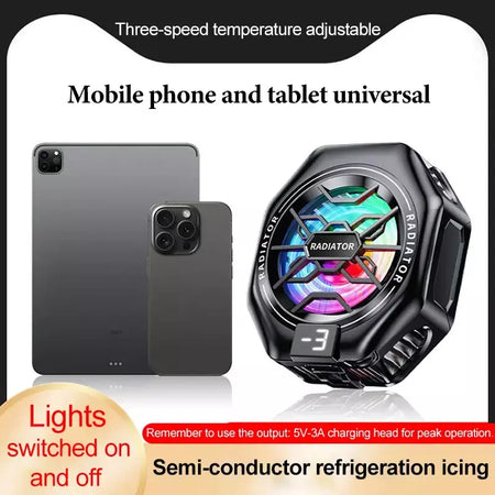 Refrigerador de tubarão preto para telefone celular ventilador de refrigeração móvel jogos ventilador de refrigeração para acessórios do telefone refrigerador telefone jogos portátil