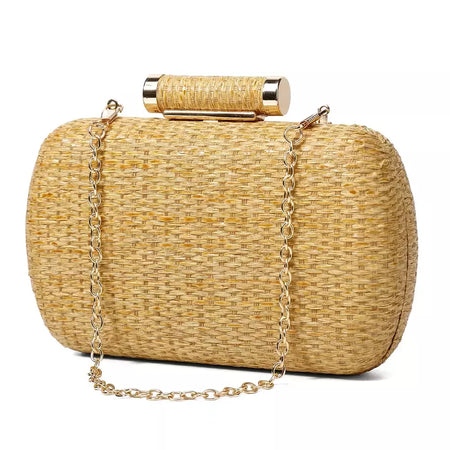 Bolsa de embreagem para mulheres, Bolsa de Raffia para senhoras, Bolsa de noite, Crochet Crossbody Bags, Ombro de praia, Verão, Saco de mão tecido luxuoso