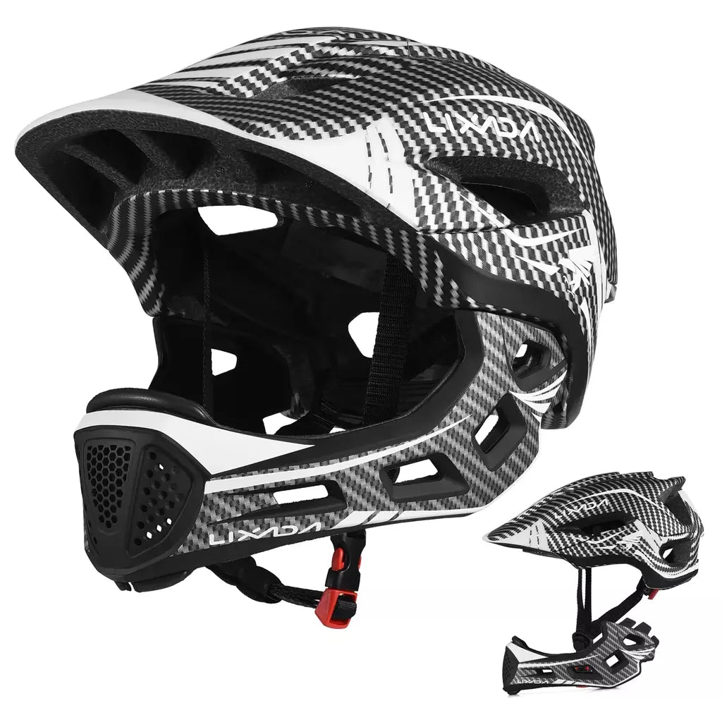 Lixada crianças 2-em-1 destacável capacete facial completo crianças esportes capacete de segurança da bicicleta equipamentos de proteção crianças capacete de ciclismo