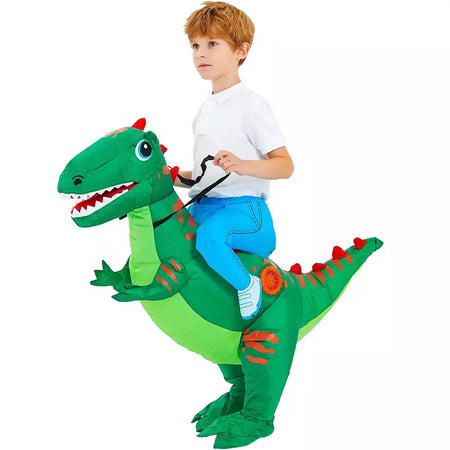 Crianças criança dinossauro inflável traje anime purim halloween festa de natal cosplay trajes vestido ternos para meninos meninas