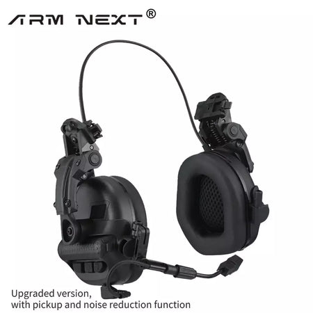 Arm próximo fone de ouvido tático sem captador e capacete de redução de ruído ativo versão tiro fone de ouvido comunicação ptt