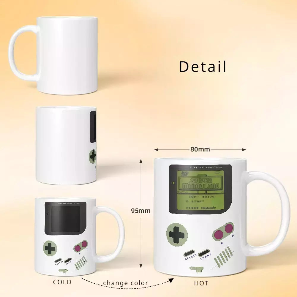Caneca De Café Cerâmica Termocrômica Do Console De Jogos, copos De água, copos