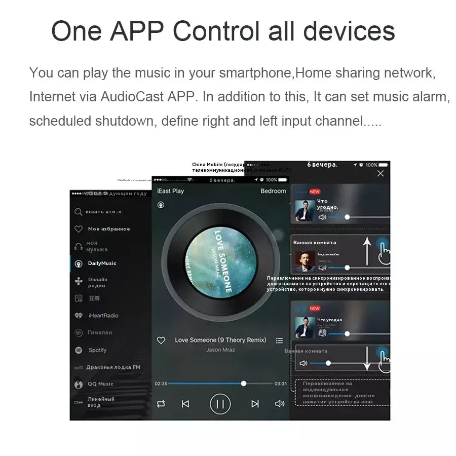 Audiocast m5 sem fio wifi música áudio streamer receptor audiocast ieast pplaydlna para airplay áudio música adaptador multi sala