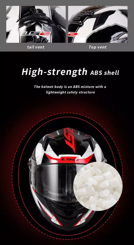 Ls2 rosto cheio capacete da motocicleta das mulheres dos homens capacete de motocross de alta resistência abs escudo 3c aprovado acessórios da motocicleta ff358