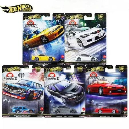 Hot Wheels Premium 2025 FPY86 Ronin Run 2, cultura de carro com etiqueta dourada, modelos fundidos em escala 1:64, brinquedos colecionáveis, presente para crianças