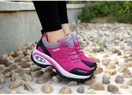 Mulheres sapatos esportivos plataforma tênis moda caminhadas ao ar livre antiderrapante sapatos casuais baixo superior tênis de corrida calçados femininos