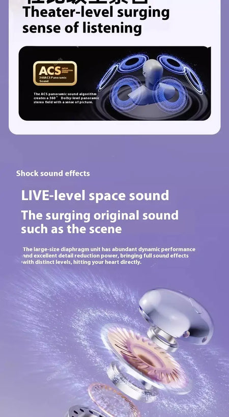 Xiaomi sem fio bluetooth q71 clip-on fones de ouvido alta qualidade som display led música esportes fone de ouvido