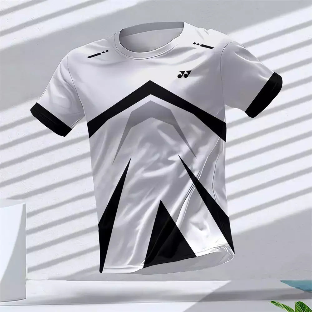 New Hot-Selling Outdoor Running Sports Respirável Quick-Secagem Roupas de Fitness Casual Wear Impressão 3D Em Torno Do Pescoço Adulto T-Shirt