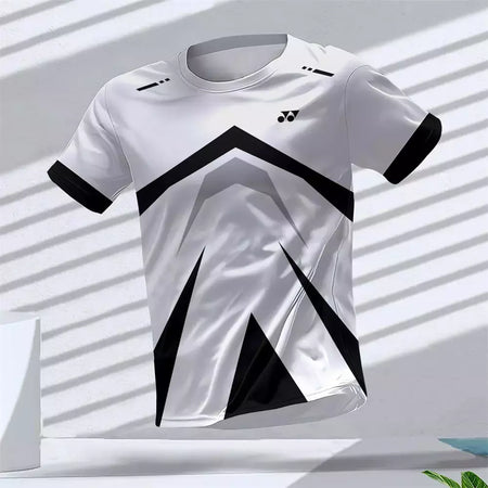 New Hot-Selling Outdoor Running Sports Respirável Quick-Secagem Roupas de Fitness Casual Wear Impressão 3D Em Torno Do Pescoço Adulto T-Shirt