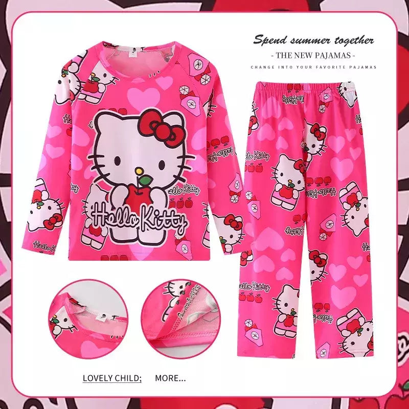 Crianças Minnie Elsa Duck Pijamas dos desenhos animados, roupas infantis para casa, conjuntos para meninos e meninas, terno de viagem, casual, novo, 2 peças por conjunto