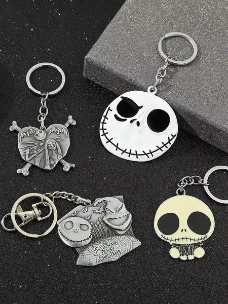 Disney o pesadelo antes do natal chaveiro filme figura jack skellington chaveiros masculino férias jóias acessórios