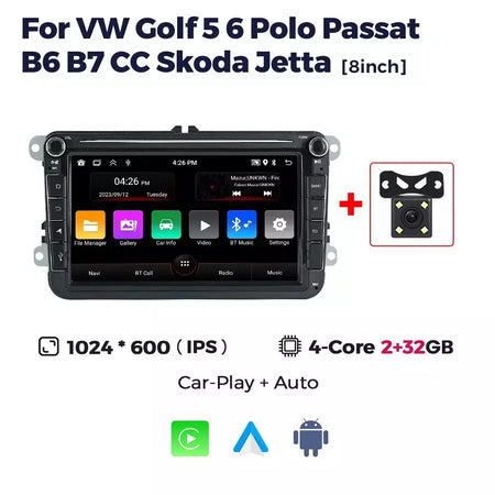 Mekede android autoradio para volkswagen passat b6 b7 golf 5 6 polo jetta skoda rádio do carro multimídia playergps wifi rds carplay