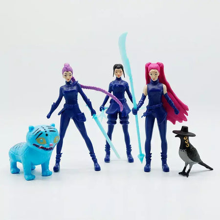 2025 anime kpop caçadores de demônios figura rumi mira zoey derpys tigre estatueta brinquedo bonito decoração mesa estátuas ornamento presentes do miúdo